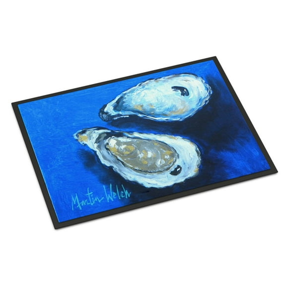 Carolines Treasures MW1095JMAT Oysters Seafood Four Door Mat Indoor Rug or Outdoor Welcome Mat 24x36 Doormat 24H X 36W
