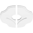 thumbnail image 2 of 16"OD x 4"ID x 5 1/2"C x 1"P Percival Architectural Grade PVC Contemporary Ceiling Medallion, Two Piece, 2 of 11