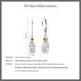 thumbnail image 4 of Gem Stone King 925 Silver and 10K Yellow Gold Dangle Earrings Set with Cushion and Half Moon Moissanite (1.76 Carat Cttw), 4 of 4