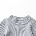 thumbnail image 4 of Povozer Girls Sweater Dress Long Sleeve Knit A Line Casual Winter Dresses(Gray,5-6Y), 4 of 6