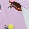 thumbnail image 7 of WOYY Toddler Girls Long Sleeve Dress Horse Print Flower A-Line Dress, Sizes 12M-8Y, 7 of 7
