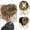 Brown Mix Natural Blonde, variant on Messy Bun Hair Piece Claw Clip Curly Wavy Hair Buns Tousled Updo Hair Buns Extensions Scrunchie Long Beard Clip Claw in Bun Hair pieces for Women