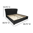 thumbnail image 4 of Flash Furniture Barletta Tufted Upholstered King Size Platform Bed in Black Fabric, 4 of 4
