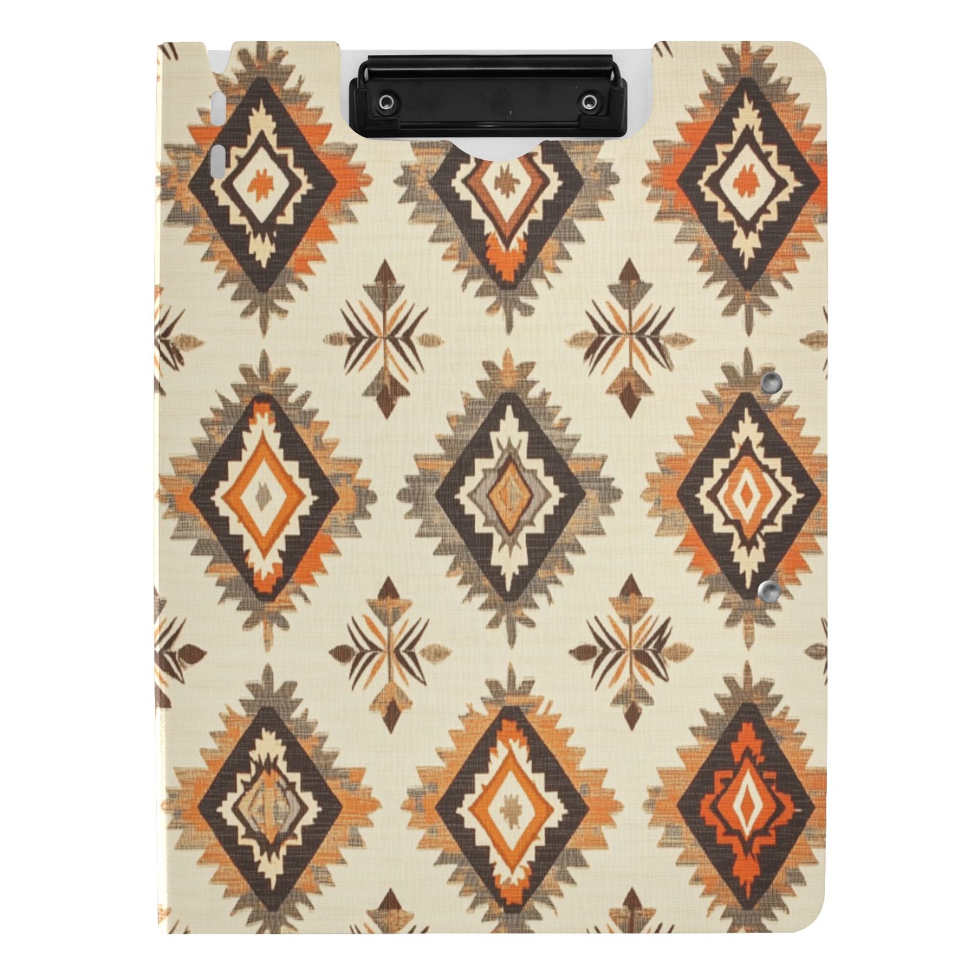 FORMRS A4 Clipboard Folder with Pen Holder Horizontal Foldable School Office Binder, Geometric Designs