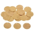 thumbnail image 2 of 20pcs Etiquetas de metal Etiqueta de estampado de monedas en blanco Colgantes Oro de 18 quilates Zulema Colgante de latón con etiquetas en blanco, 2 of 6