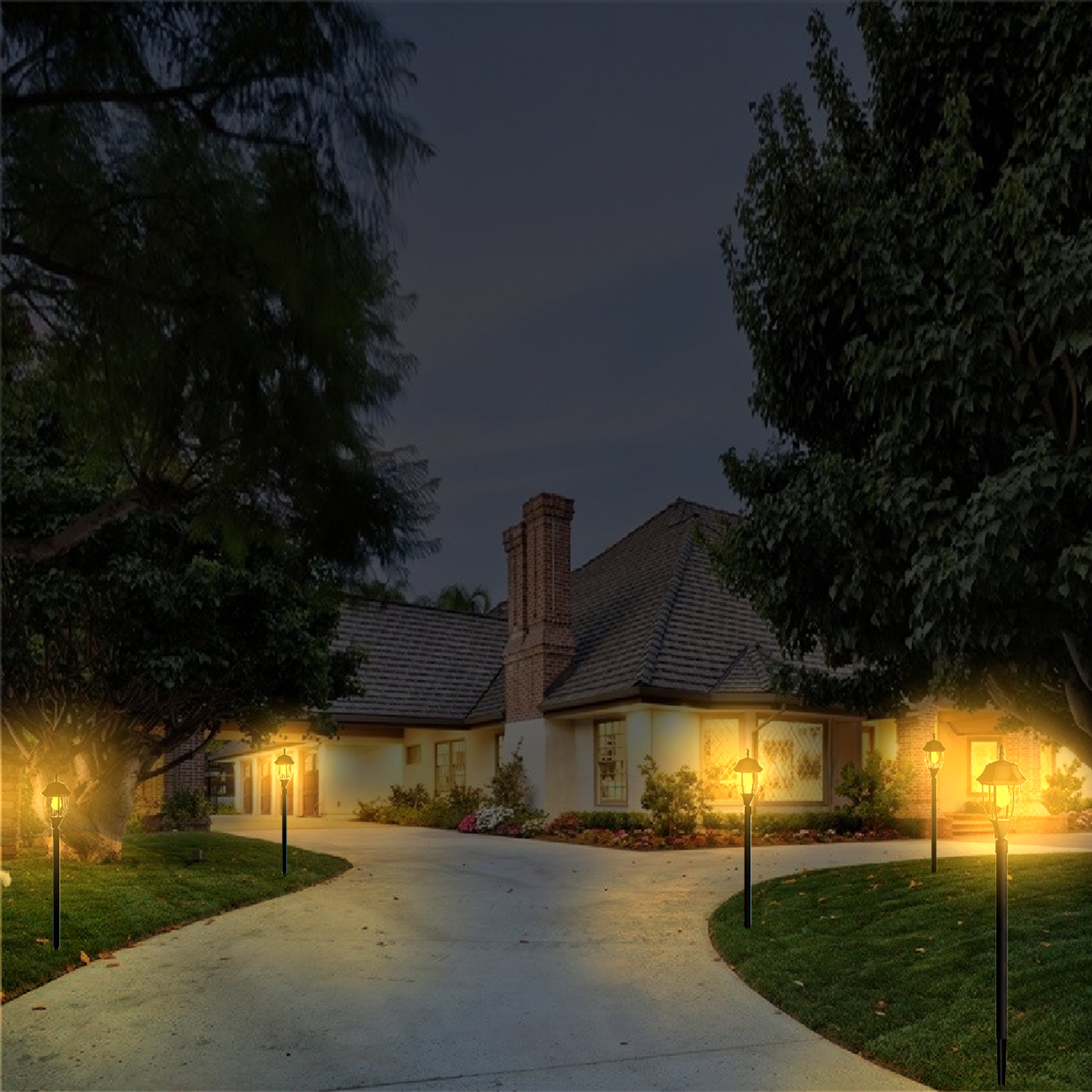 Techko Solar Garden & Walkway LED Light - Amber or White Light