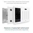 thumbnail image 6 of Restored Brilliant Smart Home Control (4Switch Panel) Alexa BuiltIn, Compatible with Ring, Sonos, Hue, Kasa/TPLink, Wemo, Apple HomeKit InWall Touchscreen Control for Lights, Music & More (Refurbished), 6 of 9