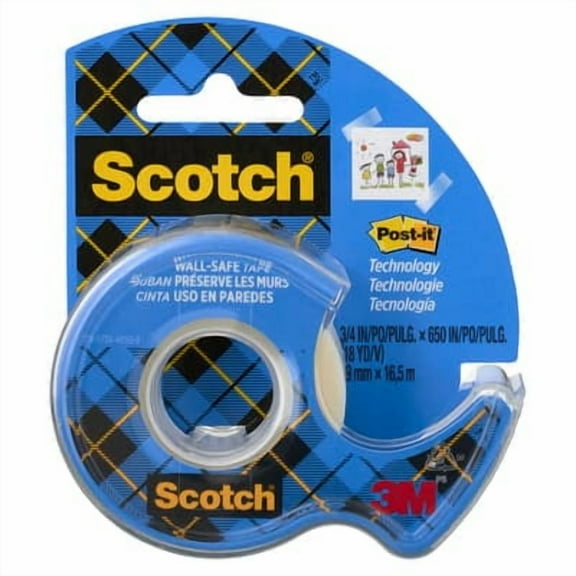 Scotch Wall-Safe Tape, 12 Pack