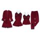 thumbnail image 4 of 4PCS MUJERES ACOGEDOR de INVIERNO Y PIJAMAS Ropa de dormir Camisón con almohadillas - M Vino M Yinane Túnica de vellón para mujer, 4 of 8