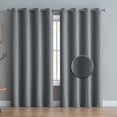 thumbnail image 1 of Courtney Textured Room Darkening Grommet Window Panel, Charcoal, 52x84 Inches, 1 of 1