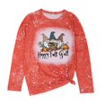thumbnail image 4 of Mujer Verano Tallas grandes Casual Cuello redondo Suelto Gradiente Impreso Manga larga Tops Mujer Blusa Fridja bvmnju863, 4 of 6