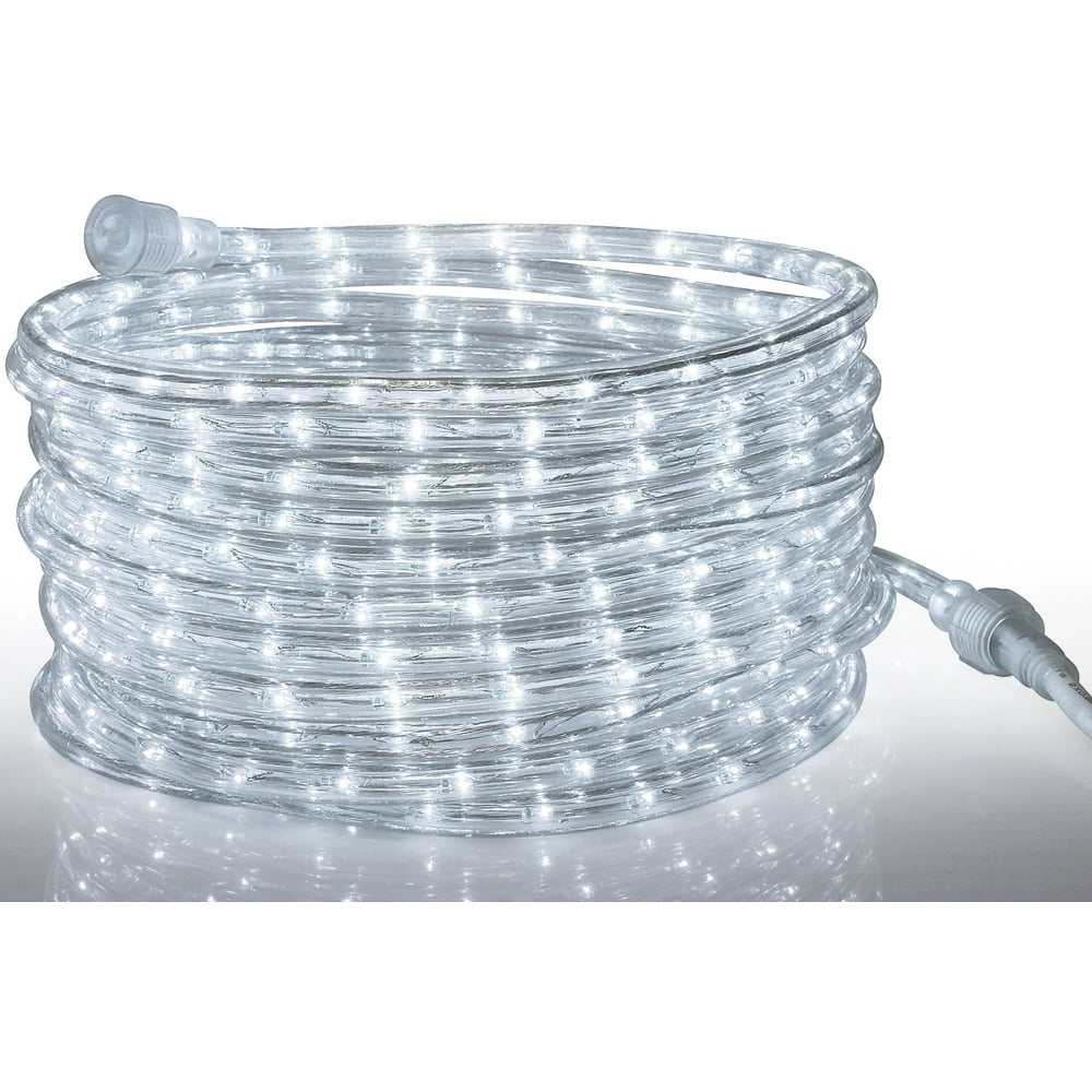 Tupkee CoolWhite LED Rope Light, 24 Feet, 144 Long Life Bulbs, Indoor