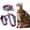 Retro Blue, variant on PetThem Cat Harness and Leash, Small Large Cats Harness Escape Proof, Adjustable Soft Lightweight Step-in Kitten Harness and Leash Set for Walking Travel, Tropical Green