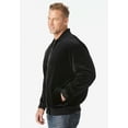 thumbnail image 3 of KingSize Men's Big & Tall Velour Full Zip Bomber Jacket, 3 of 3