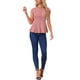 thumbnail image 2 of Inspire Chic Conjunto Blusas de Mujer Peplum con Mangas Cortas Cuello Redondo Color Sólido L Rosa Polvoriento, 2 of 6