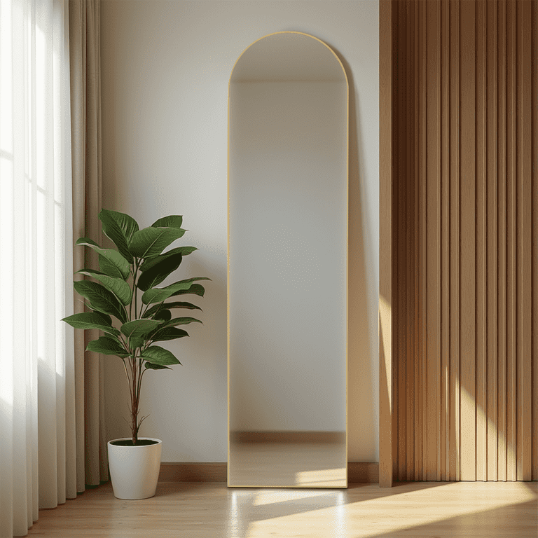 MAYEERTY 59in Arched Full Length Mirror Standing Floor