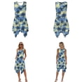 thumbnail image 3 of Xixirimido Palm Tree Print Matching Sets for Beach Vacation Men's Hawaiian Shirt & Women's Sleeveless Midi Dress Hawaiian Matched Couples Summer Outfits, XL, 3 of 7