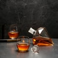 thumbnail image 3 of Godinger Whiskey Decanter and Whiskey Glasses Set, Diamond Liquor Decanter and Cocktail Whiskey Glasses Gift Set - for Liquor, Scotch, Bourbon, Vodka - 850ml, 3 of 7