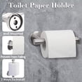 thumbnail image 5 of Juego de 7 juegos de baño plateados montados en la pared, gancho para bata, soporte para papel higiénico montado en la pared, aro para toallas, barra para toallas de 16 pulgadas, accesorios de baño, toallero, juego de baño de acero inoxidable 304 JM, 5 of 5