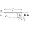 thumbnail image 2 of Duravit 700655-R Duravit No.1 60" Three Wall Alcove Acrylic Soaking Tub -, 2 of 3