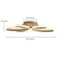 thumbnail image 3 of Aiwen Modern LED Flush Mount Ceiling Lamp Geometric Novelty Light Fixture Gold, 3 of 7