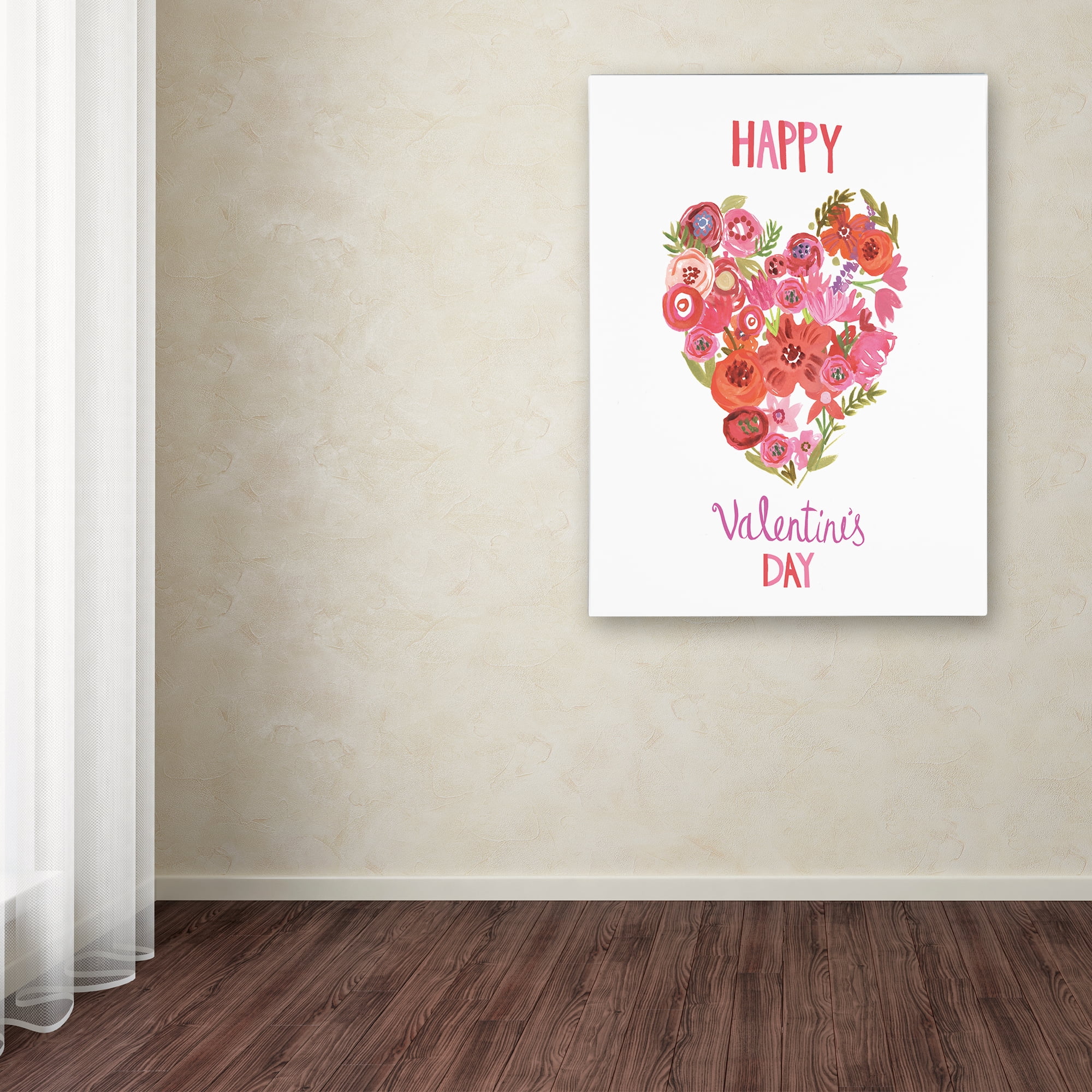 Trademark Fine Art 'Valentines Flowers II' Canvas Art by Farida Zaman