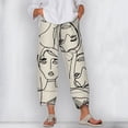 thumbnail image 2 of CLOOCL Wide-legged Pants Abstract Art Face Painting 3D Print Slacks Y2k Women Clothing Oversize, 2 of 6