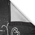 thumbnail image 3 of Ambesonne Eat Drink and Be Merry Kitchen Curtains, Coffee Heart, 55"x39", Charcoal Grey White, 3 of 3