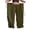 CBF56-Army Green, variant on Baggy Wide Leg Pants For Women Adjustable Drawstring Elastic Waist Flowy Sweatpants Plus Size Harem Palazzo Trousers Khaki L