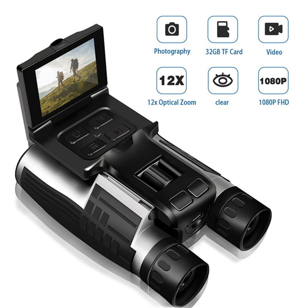 Sportact Camping Essentials,Digital Binoculars With Camera Videos With LCD Screen For Bird Watching Hiking,Outdoor Sports