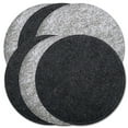 thumbnail image 1 of Juego De 6 Manteles Individuales Reversibles De Fieltro De Dos Colores, Redondos, Con Costura De Bordes (Negro/Gris), 1 of 3