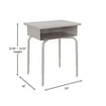 thumbnail image 4 of Flash Furniture Billie Metal Student Desk with Book Box in Granite Gray/Silver, 4 of 9