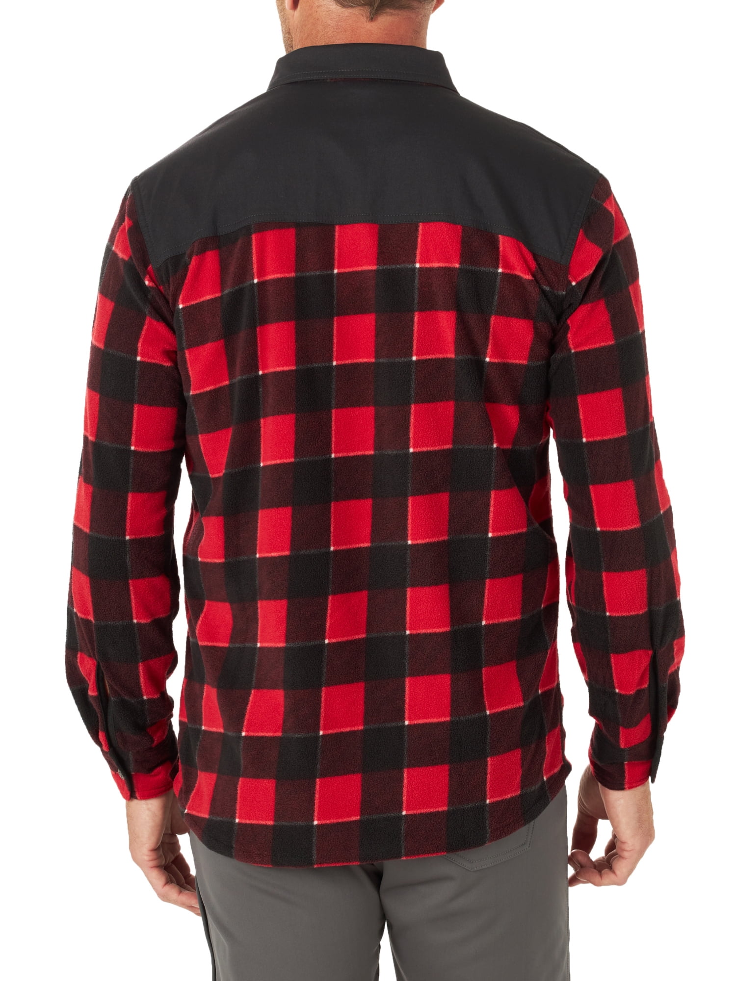 Wrangler Men's Outdoor Overlay Fleece Shirt