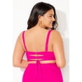 thumbnail image 2 of Swimsuits for All Women's Crisscross Cup Sized Bandeau Underwire Wrap Bikini Top, 2 of 3