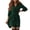 Green, variant on Ichuanyi Dresses for Women 2022, Fall Clearance Women's Fashion Casual Lapel Solid Color Single-Breasted Long Sleeve Belt Dress