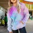 thumbnail image 2 of GiLiling Hoodie for Teen Girls, Trendy Cute Oversized Long Sleeve Graphic Hoodie Sweatshirt, Kids Preppy Gradient Clothes (Purple, 6-7 years), 2 of 7