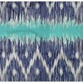 thumbnail image 4 of oneOone Tissu Popeline Sergé Coton Bio Chevron Ikat Imprimé au Mètre 42 Pouces de Large, 4 of 4
