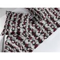 thumbnail image 2 of Exotic Bed Runner Set, Mono Colored Flowers of the Tropical Jungle in the Line Spring Season, Decorative Bedding Scarf & 2 Pillow Shams for Hotels Homes, King, Burgundy and Off White, by Ambesonne, 2 of 3