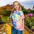 thumbnail image 5 of FamilyThread Boys And Girls Tie Dye Short Sleeve Shirt Kids Summer Fashion Crewneck Tops Casual Tees For 3-14 Years, 5 of 8