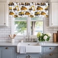 thumbnail image 2 of Construction Truck Farmhouse Short Window Curtain Valances, Cartoon Grips and Bulldozers Stirrup Car Rod Pocket Kitchen Valances for Living Room Bedroom Bathroom Cafe 42" x 12", 2 of 8