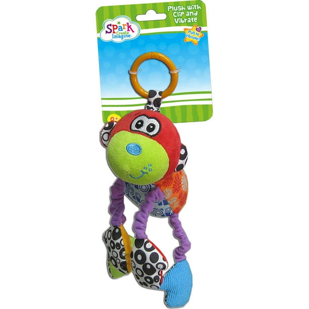 Spark Create Imagine Plush Monkey with Clip and Vibrate - Walmart.com - Walmart.com