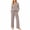 Grey Mel, variant on Women's Fleece 2-Piece Pajama Set Cozy Soft Loungewear Sleepwear For Women