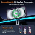 thumbnail image 2 of Funda magnética para iPhone 17, compatible con MagSafe, diseño de marco de onda transparente 2025, funda de borde suave, bonita funda protectora mate transparente a prueba de golpes, 2 of 6