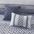 thumbnail image 4 of Madison Park Cal King Bennett 7-Piece Jacquard Comforter Set, Navy, 4 of 11