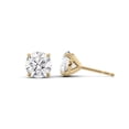thumbnail image 2 of 3 Ct Round Cut Lab-Grown Diamond Solitaire Stud Earrings 14K Yellow Gold Round, 1.5 Carat Each, 2 of 6
