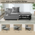thumbnail image 4 of Kselythan Pull Out Single Sofa Bed 4-in-1 Convertible Sofa Sleeper Chair Bed Ottoman With Adjustable Backrest Chaise Lounge Sofa Bed Couch With Pillows And Side Pocket, 4 of 9