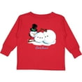 thumbnail image 3 of Inktastic Let It Snow Sassy Snowman in Top Hat Boys or Girls Long Sleeve Toddler T-Shirt, 3 of 5