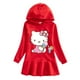 thumbnail image 2 of Hello Kitty nuevo otoño niños algodón Casual Sudadera con capucha vestido lindo estampado de dibujos animados Simple hoja de loto dulce vestido de niña, 2 of 5