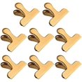 thumbnail image 1 of Chip bolsa clips, 8 pack grande oro de acero inoxidable bolsa de aire clip perfecto Feliz Sencillez, 1 of 5