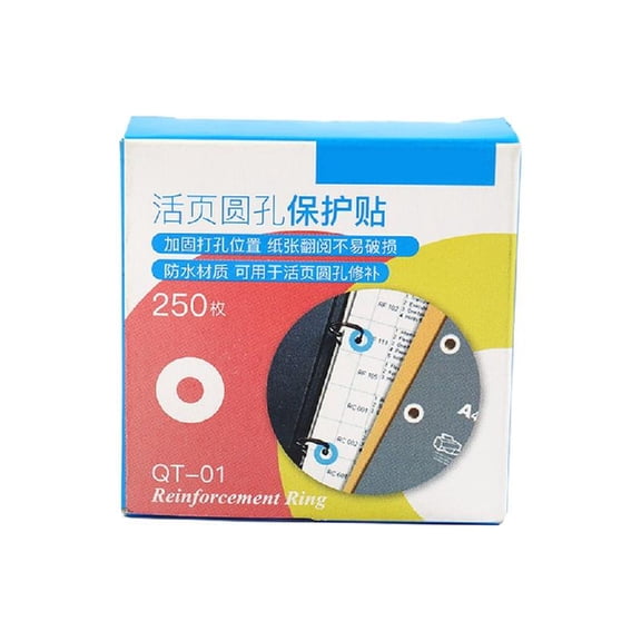 Punched Hole Reinforcement Rings Labels Sticker 250/100Pcs 15mm Adhesive Hole Reinforcers Label Round Sticker